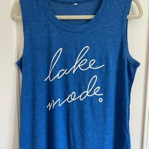 lake mode blue sleeveless tank
